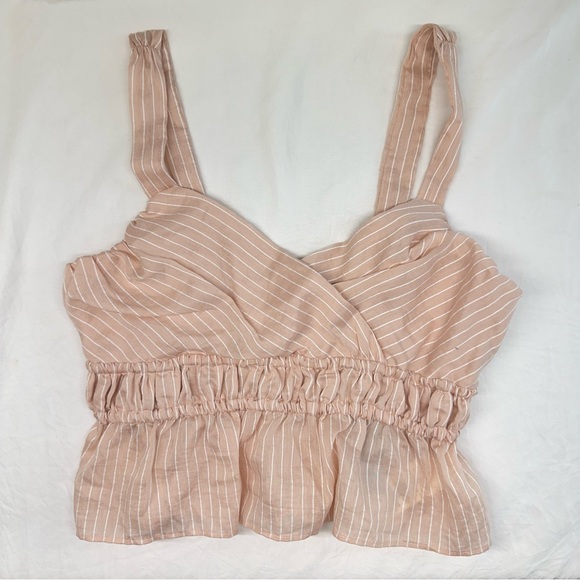 Maeve Shirred Peplum Top - Picture 1 of 4